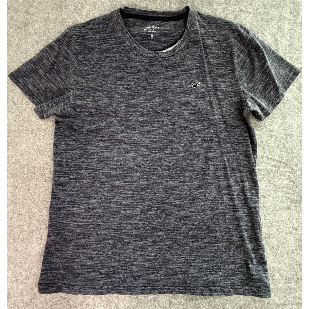 Hollister Men's Heathered Gray Short Sleeve T Shirt Size Medium 100% Cotton